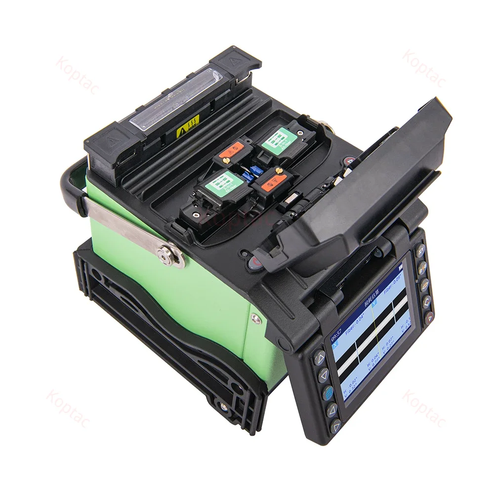 KOMSHINE Fiber Optic Fusion Splicer FX39 with 6 Motors Core 9S Splicing Fiber with Extra Electrodes and Cleaver FC-20