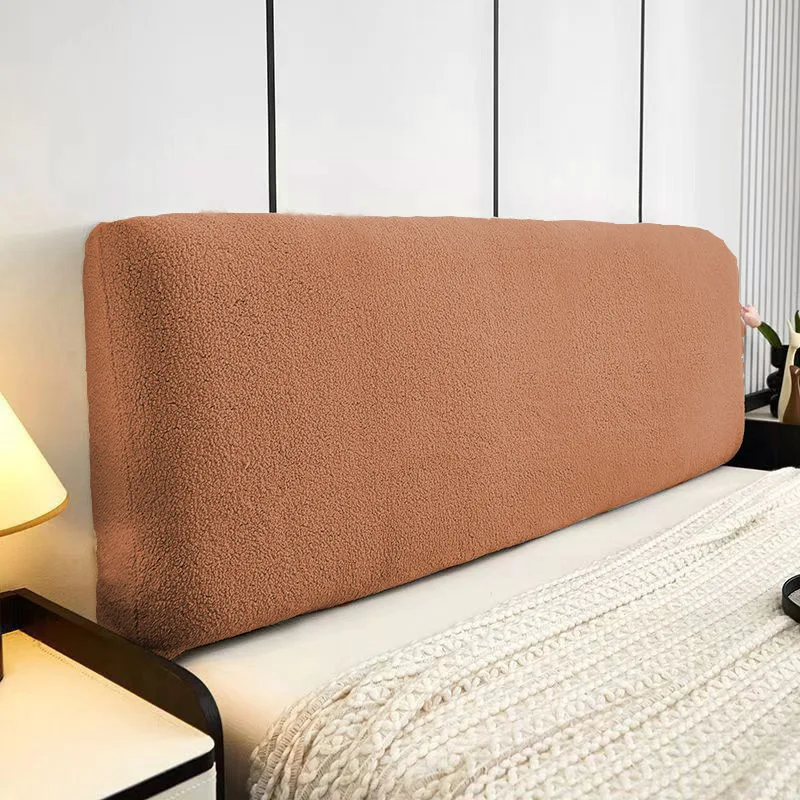 

Velvet Universal Fleece Elastic Bed Headboard Cover Soft Dustproof All-inclusive Bed Head Cover Headboard Bed Protector