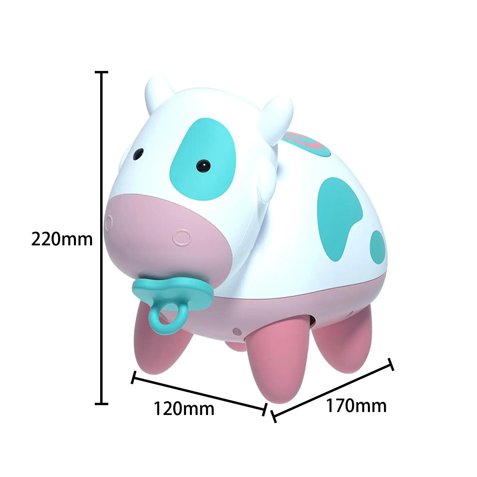 Electric Crawling Cow Toy Funny Sensing Interactive Walking Toy for 6 to 12-18 Months Christmas Easter Gift Boys Newborn Girls