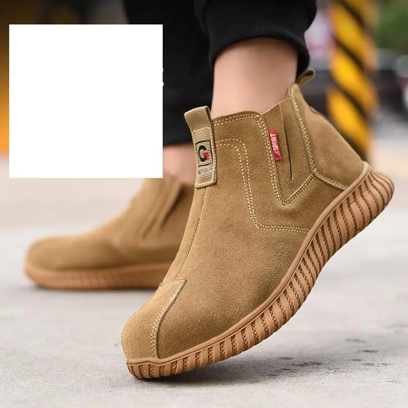 Breathable Suede Zapatos De Seguridad Hombre Autumn And Winter Safety Shoes Anti Smashing And Anti Piercing Work Life Shoes