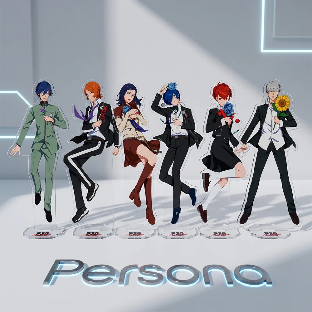 PERSONA 30th Джокер Макото Юки Ю Наруками Цветок 15 см Двусторонняя акриловая подставка-брелок 2026 Новая аниме-подставка для декора рабочего стола