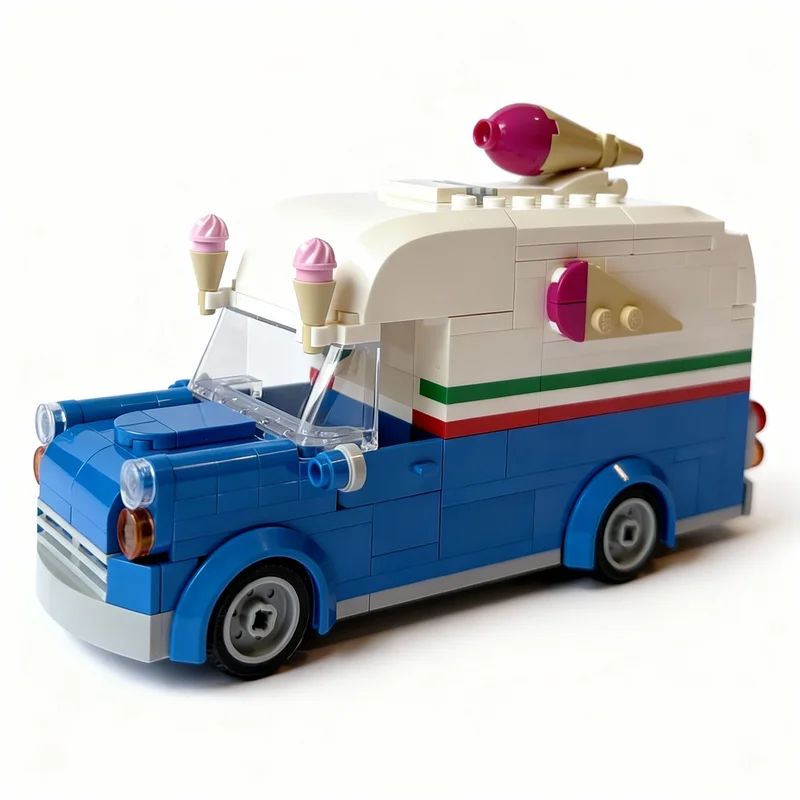 

294PCS MOC Technology Ice Cream Truck Model DIY Creative Assembly Building Blocks Display Birthday Gift Decoration Building Set