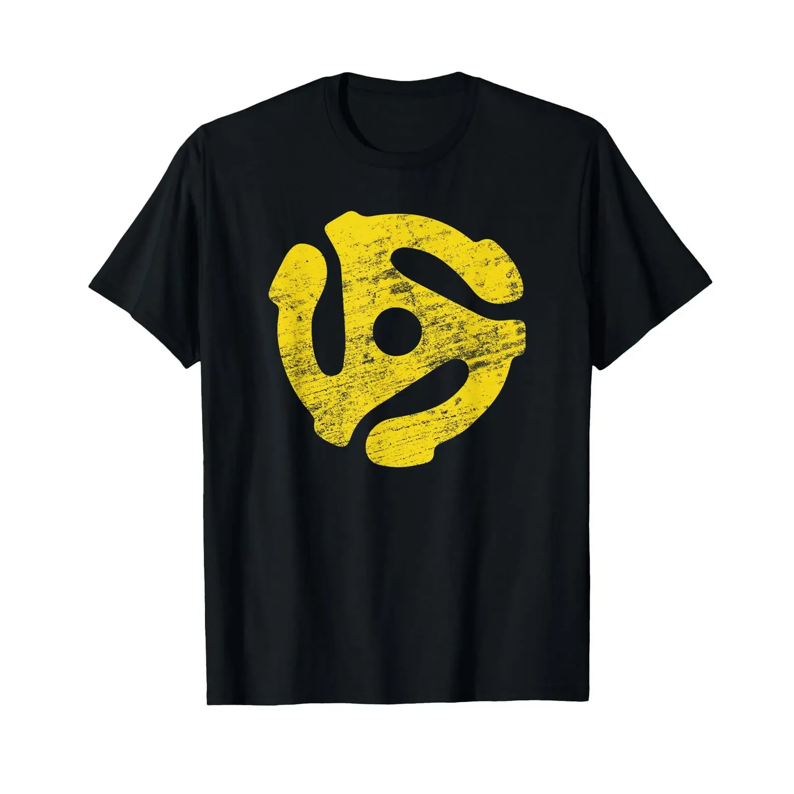 Vinyl Record 45 RPM Spindle Adapter T Shirt vintage Washed fashion designer clothes Versatile Casual Soft Stretched Comfortable