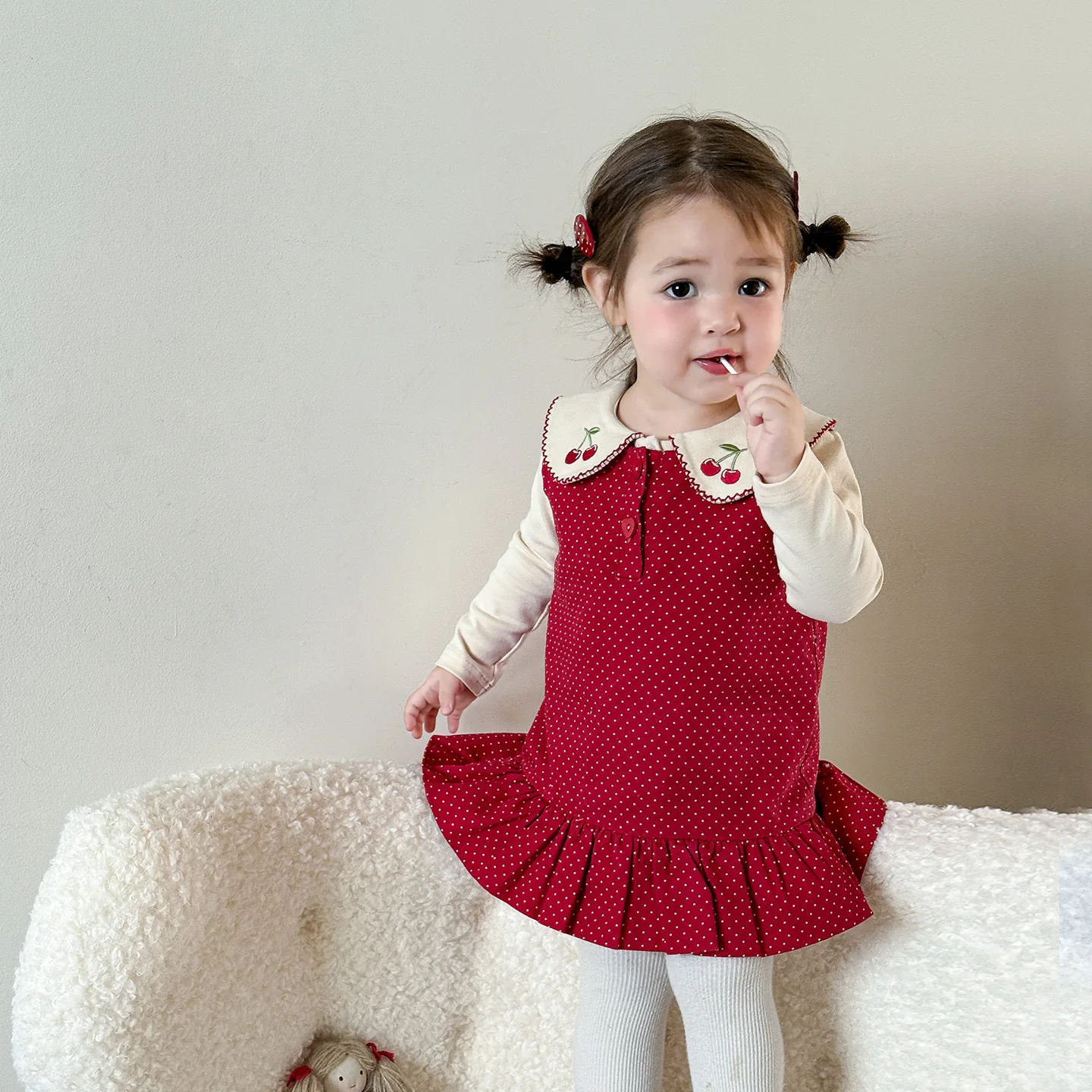 ملابس الأطفال بدلة الفتيات 2025 ملابس الخريف الجديدة ملابس الأطفال على الطراز الأجنبي سترة تنورة ملابس الفتيات في أوائل الخريف #1