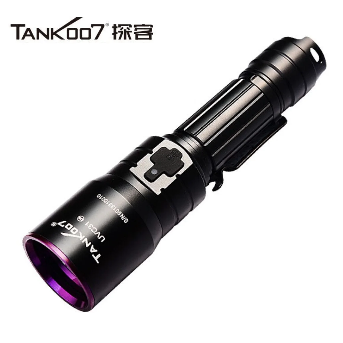 

TANK007 UVC31 УФ-фонарик Nichia 365 нм USB перезаряжаемый 18650 фонарик чистый ультрафиолетовый свет с очками для полиции Forensic