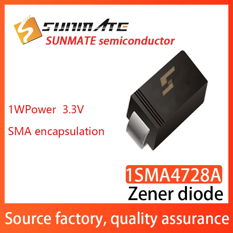 Zener Diode 1W Power 1SMA4728A 1SMA4729A 1SMA4730A 1SMA4731A 1SMA4732A 1SMA4733A 1SMA4734A 1SMA4735A  SMA Pack 50Pcs