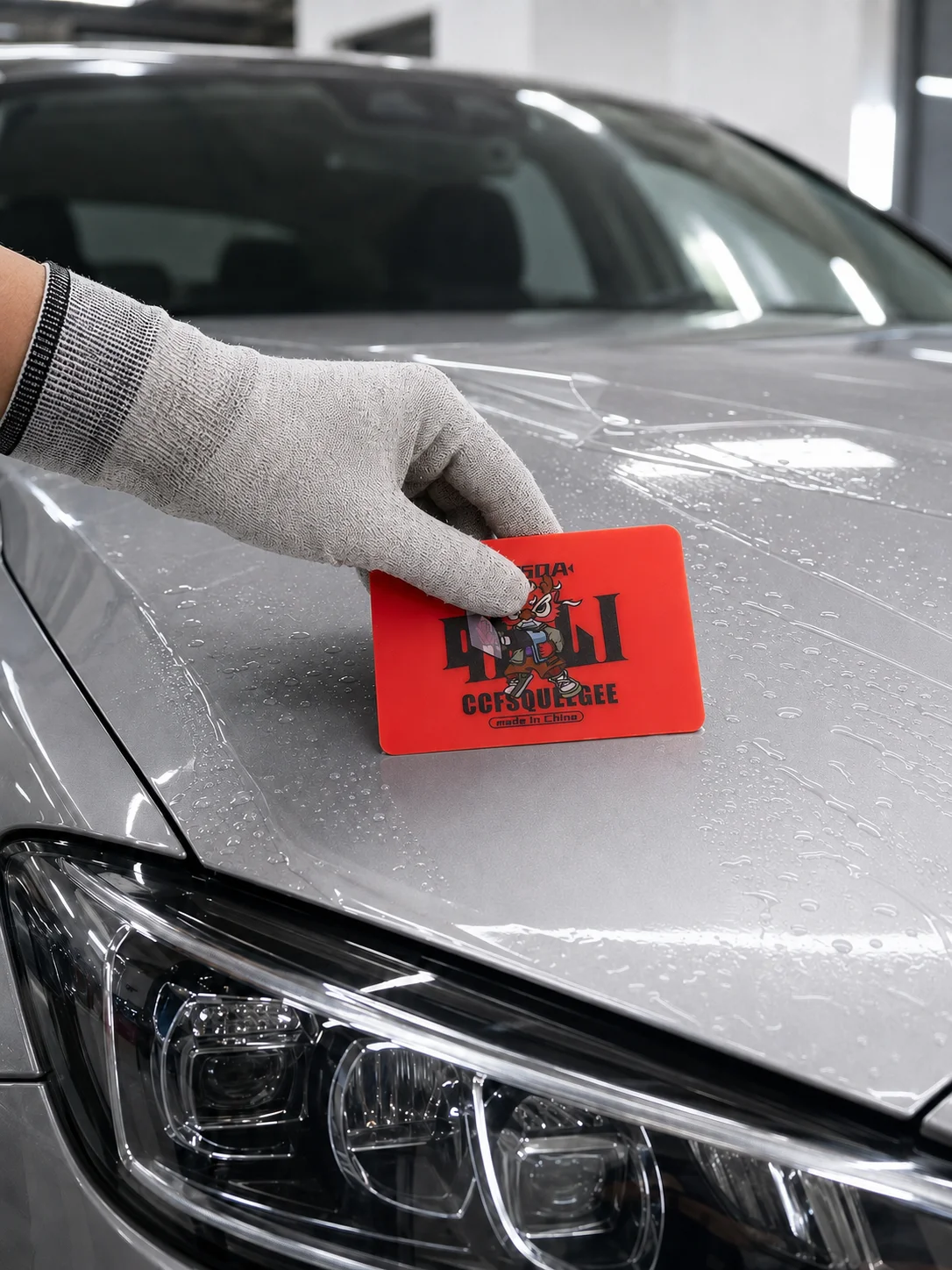 Rectangular Plastic Card Squeegee for Vinyl Wrap PPF Window Tint, Anti-Scratch Bubble Removal Car Film Installation Tool