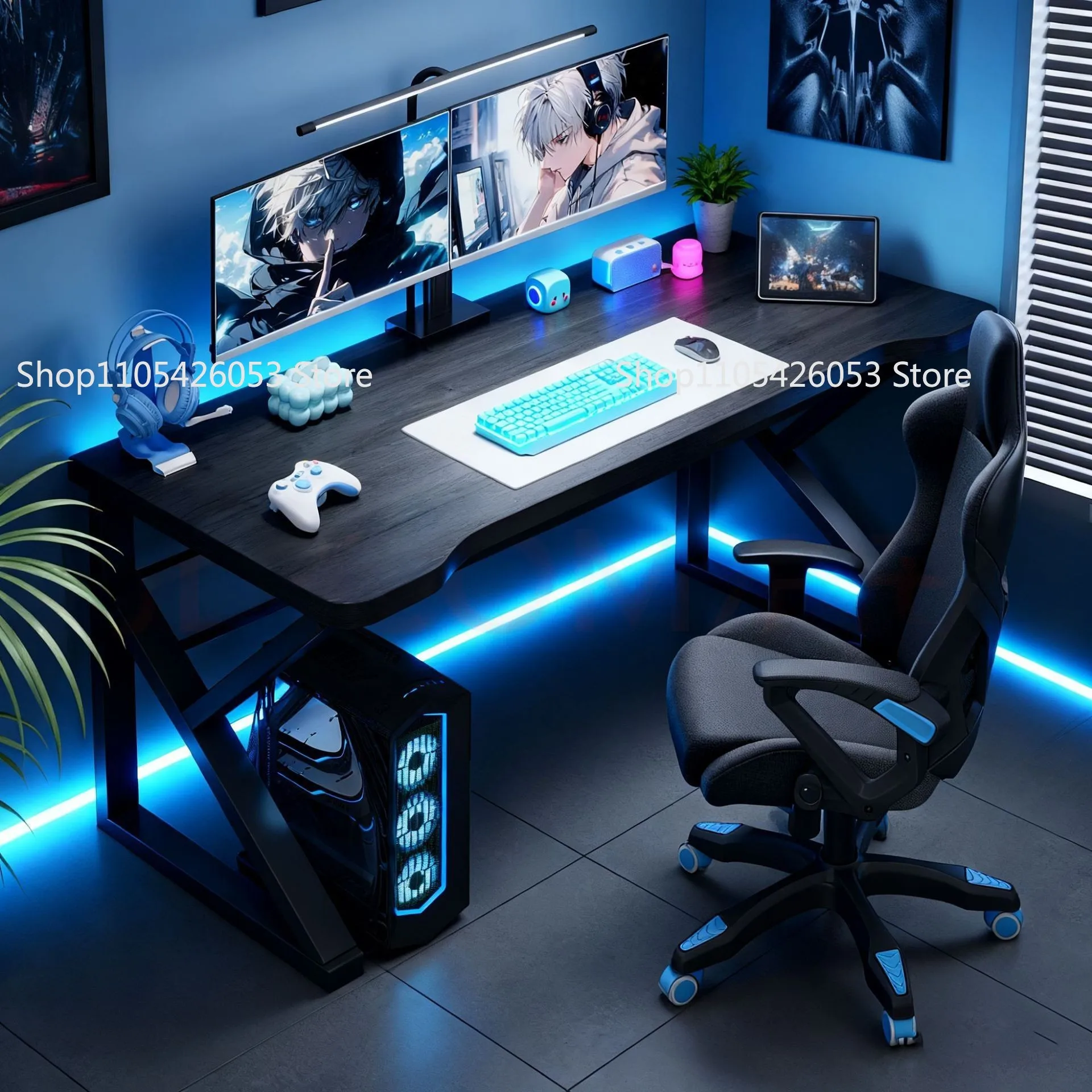 Escritorio para computadora, mesa para videojuegos en casa, juego de mesa y silla para dormitorio, mesa simple, escritorio para casa de alquiler, mesa de juego.