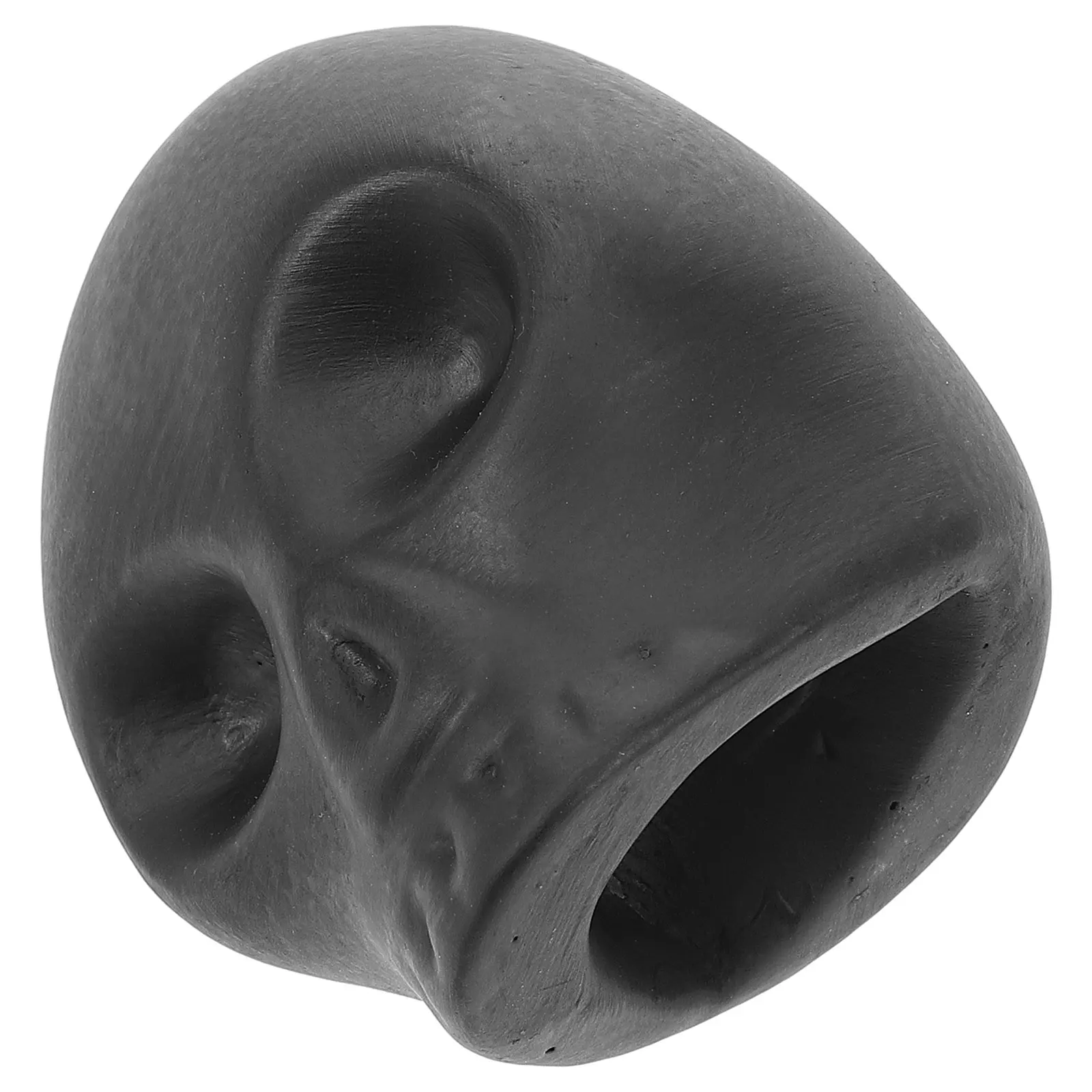 

Death Whistle Small Ceramic Skull Prop Pure Black Halloween Decorative Artware Unique Sound shriek Resembles Dead screams