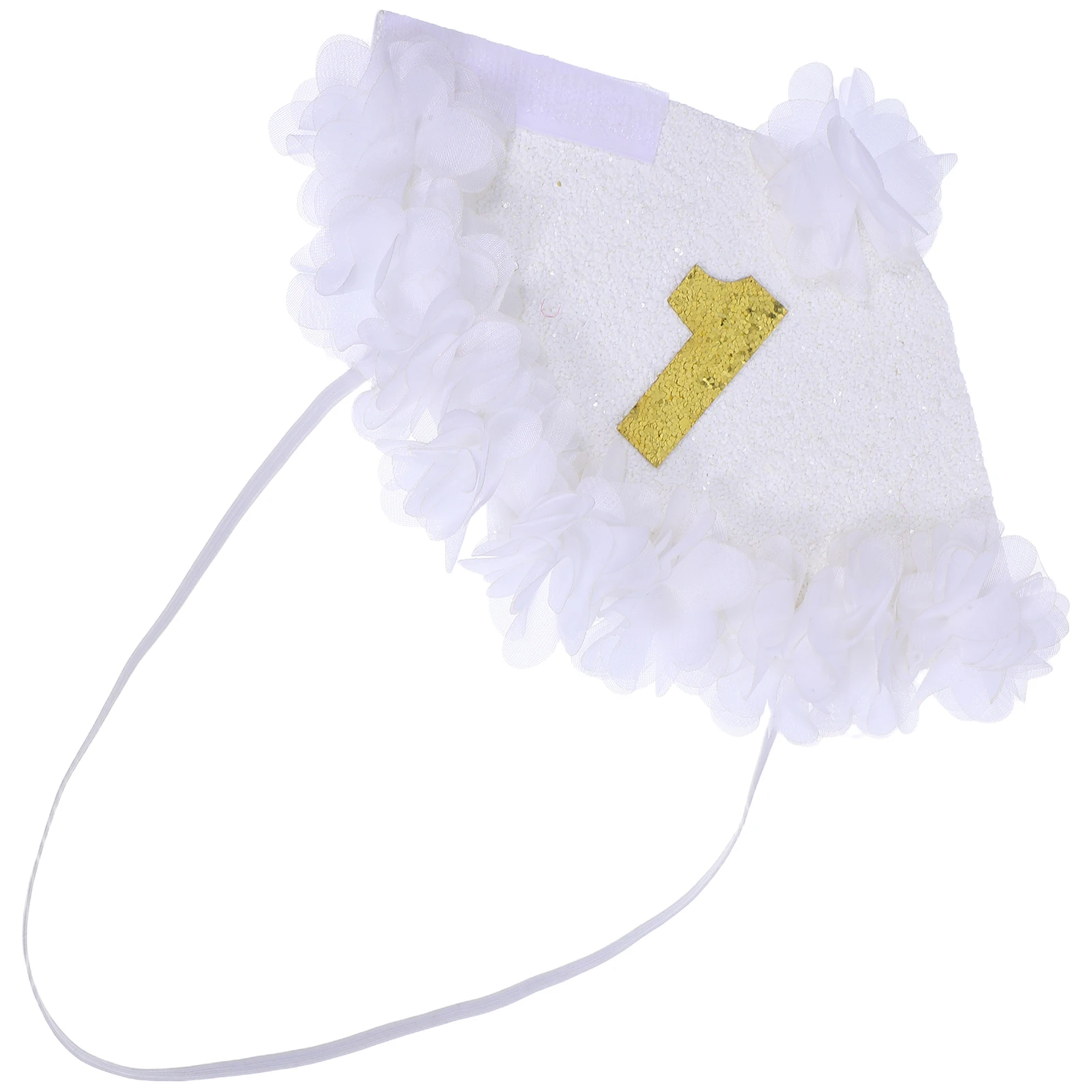 

Birthday Crown Fabric Venue Setting Props Hat for Cloth Reusable with Numbers One Girl First Party