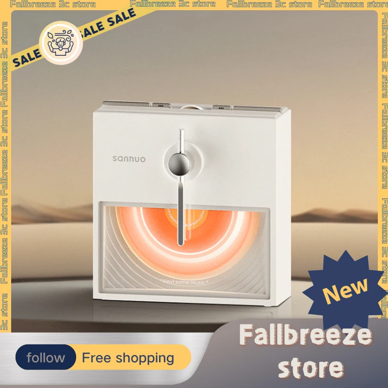 

Mini Retro Bluetooth Speaker Retro Record Player Hifi Stereo Music Box Audio System TWS Stereoscopic Sound Player Custom Gifts