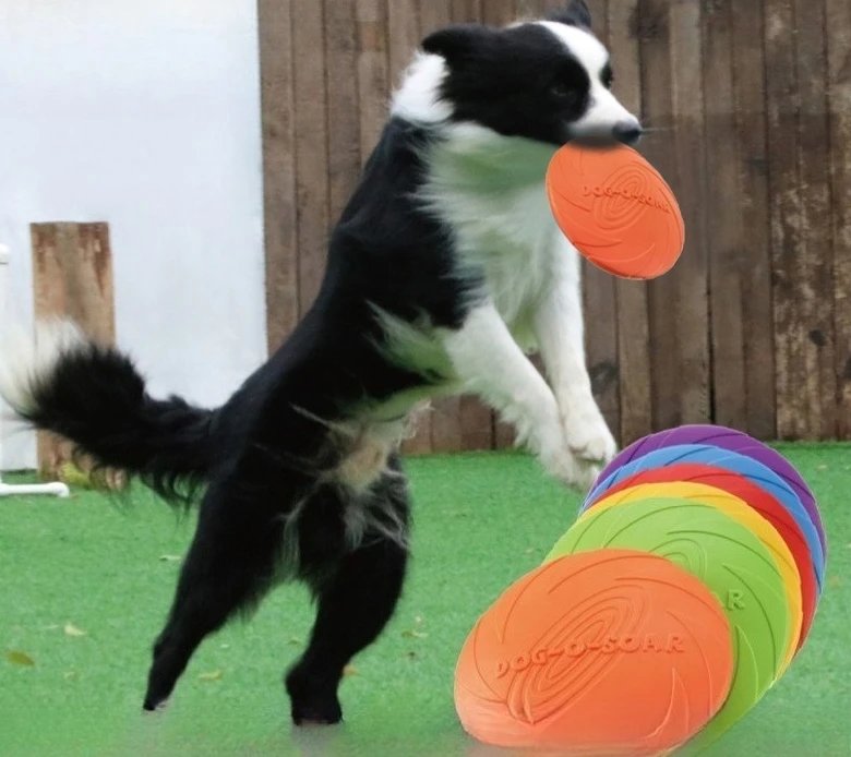 Silicone Flying Saucer Funny Dog Cat Toy Dog Game Flying Discs Resistant Chew Puppy Training Interactive Pet Supplies