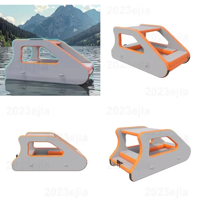 High Quality PVC Inflatable Fishing Chair Portable Round Boat Seat with Motor Mount Fishing Rod Bases Economically Priced