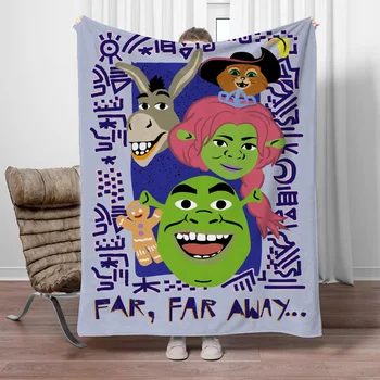 Shrek Throw Blanket for Sofa Cover Blanket King Size Fluffy Soft Blankets and Throws Luxury Bedding Home Interior Nap &amp; Bed Fur