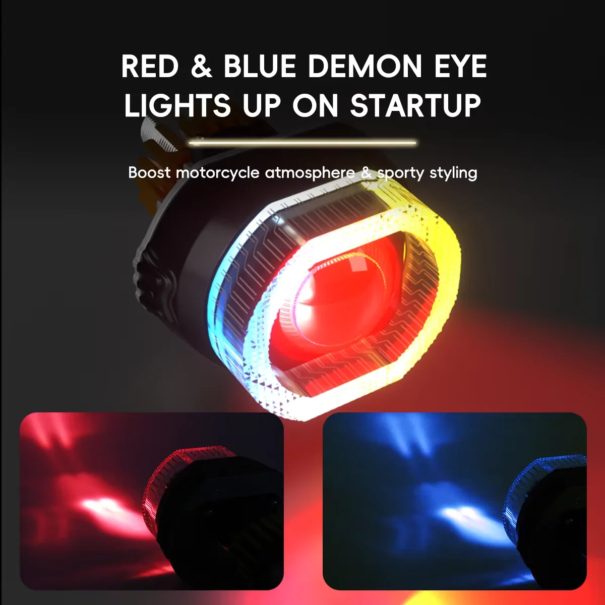 3 Inch Crystal RGB LED Angel Eyes Halo Rings APP Control DRL Car Motorcycle Headlight Retrofit Decorative Front Light