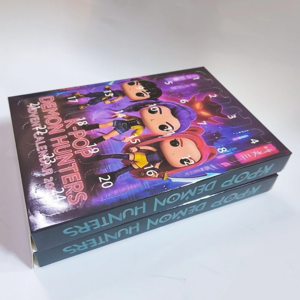 Calendario de Adviento Kpop Demon Hunters, caja ciega Hunxic Rumi Mira Joye, modelo de colección de muñecos, decoración, regalo de Navidad para niños, 2025