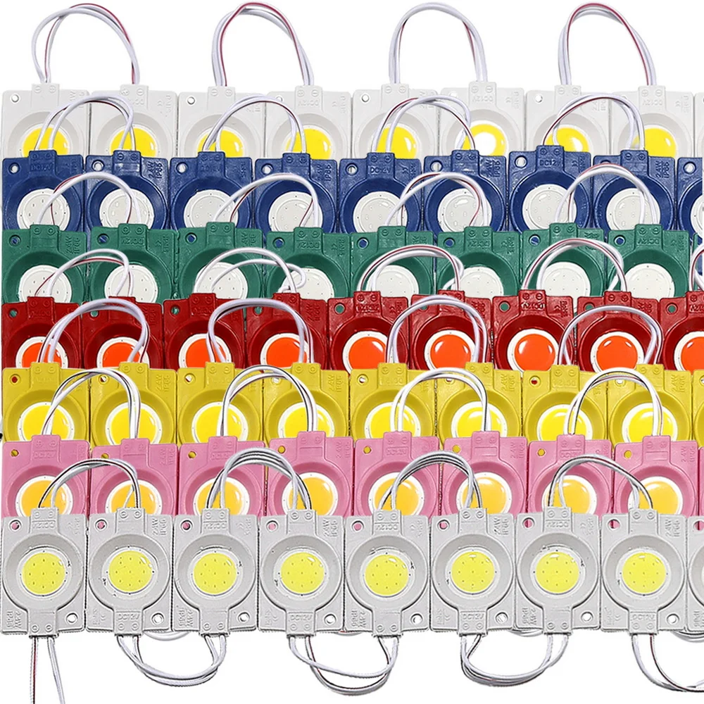 

10 pcs/lot Led Module 12V COB Light Advertisement Design Sign Backlight Shop Banner Waterproof IP65 White Red Green Blue Yellow