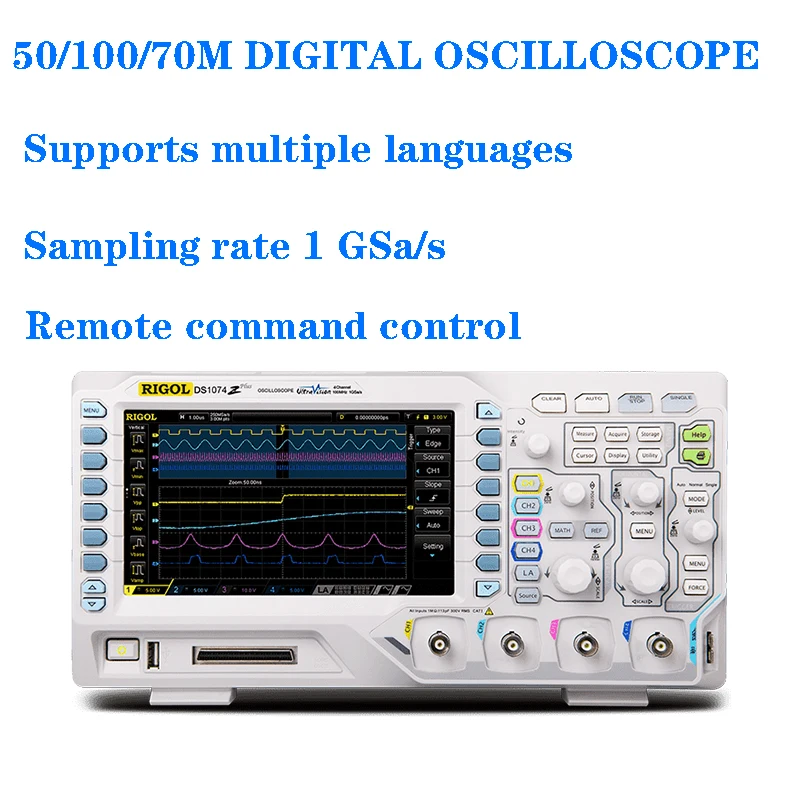 

DS1054Z oscilloscope bandwidth 50M four channel 100M digital oscilloscope