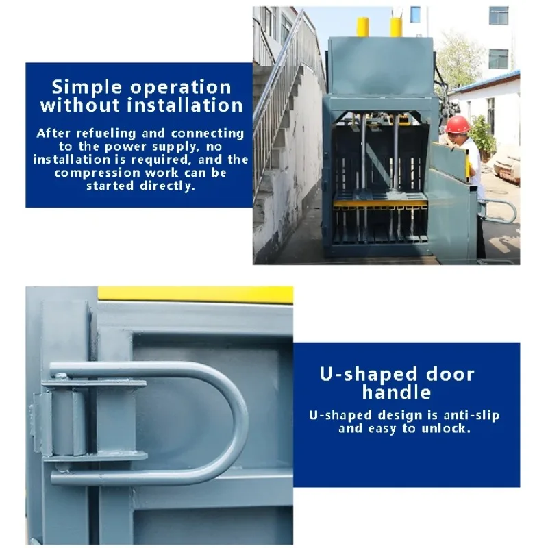 Clothing Cotton & Waste Paper  Baler - Small  Baling  Pres s Machine  for  Waste  Management  Small-Scale  Recycling  Operations