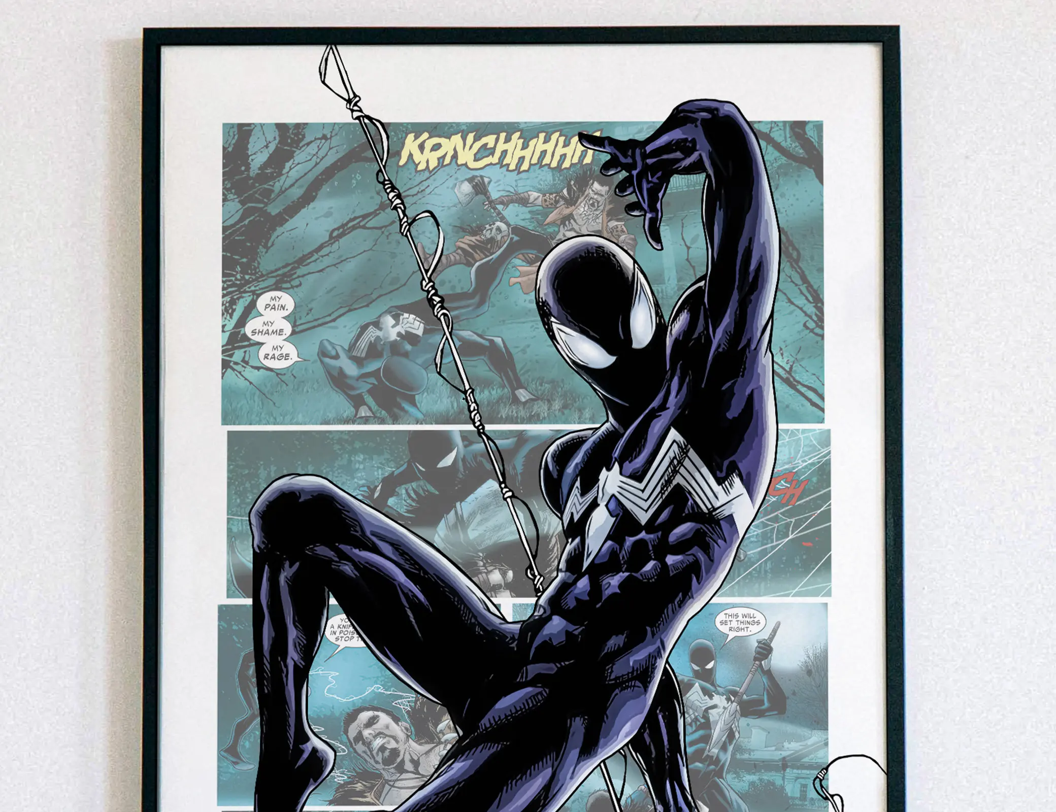 Venom Symbiote Spider-man Superhero Poster_ Printable Comic Art
