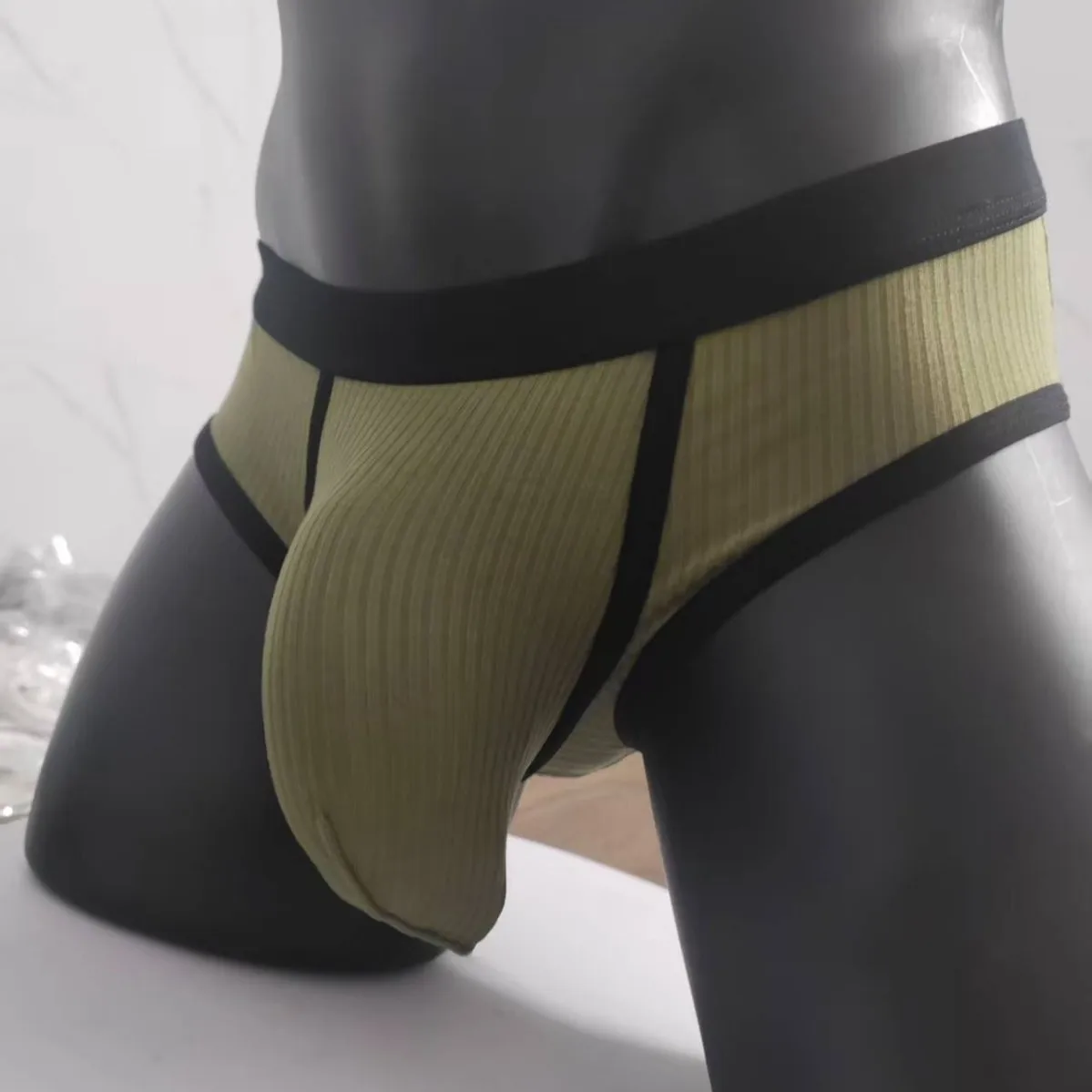 Man Bulge Pouch Underwear Boxers Super Big Dick Underpants Elastic Low Waist Penis Pouch U-Convex Lingerie Gay Sexy Panties