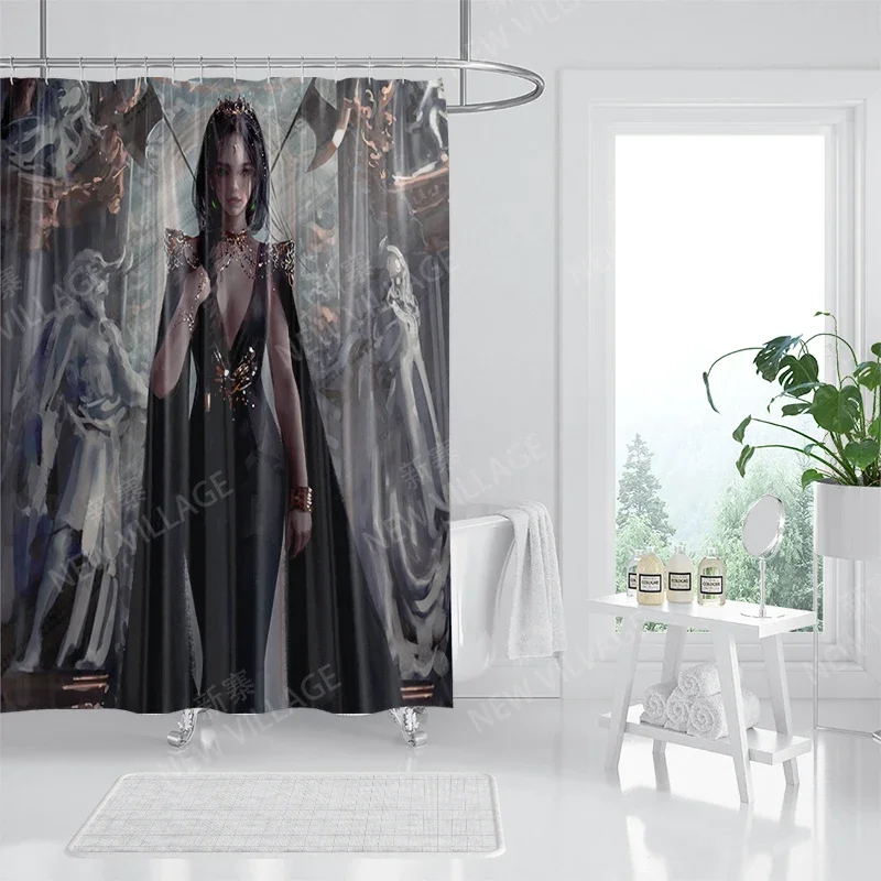 Waterproof fabric shower curtain Bathroom curtain accessories 180x200 Bath curtain for shower 240*200 cartoon cute decor 240x200