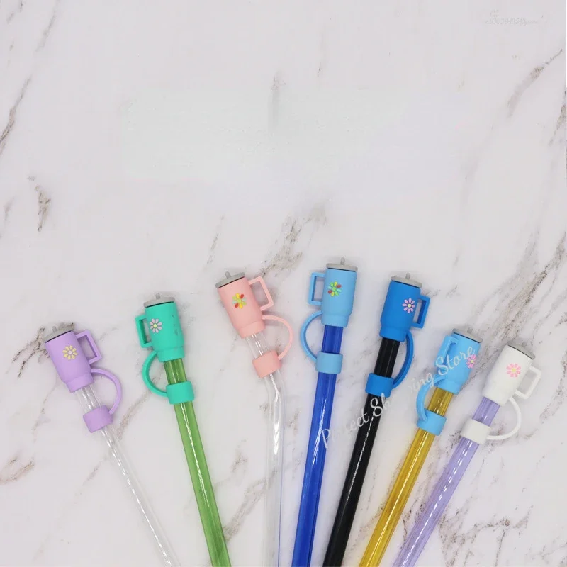 10mm Reusable Straw Topper for Stanley Cup Hygienic Splash Proof Straw Cover Durable Cup-shaped Stanley Cup Plug