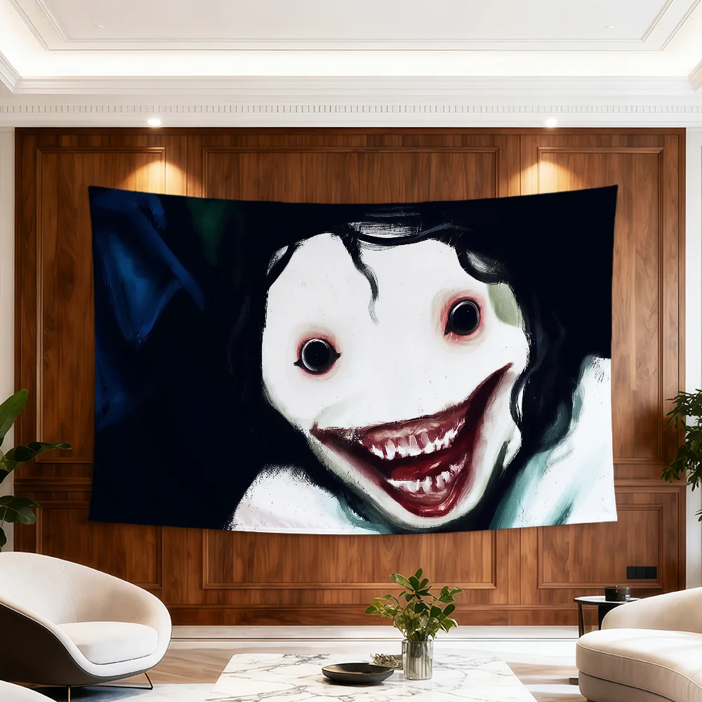 Cartoon Jeff The Killer Flagge für Zimmer, Wohnheim, Party, Hogar, Nachttisch, Wohnzimmer, Wandbehang, Gartendekoration, Banner, Geschenk – Detail 13