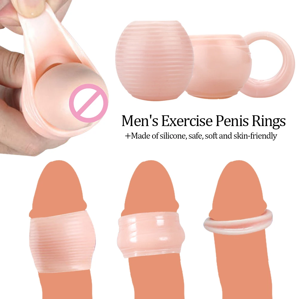 3Pcs/set Male Foreskin Correction Day and Night Penis Rings Men Sex Toys Delay Ejaculation Men Chastity Device Screw Shape Cock