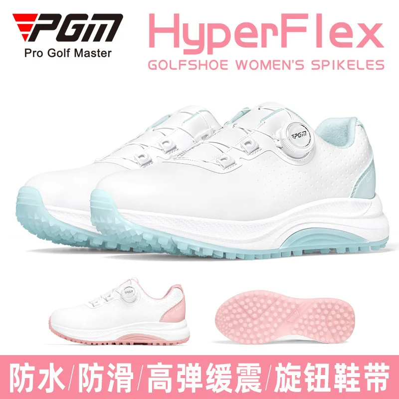 PGM Women's Golf Shoes Casual Sport Lady Sneakers Quick Lacing Microfiber Waterproof Anti-Slip High Elasticity XZ395 Wholesale