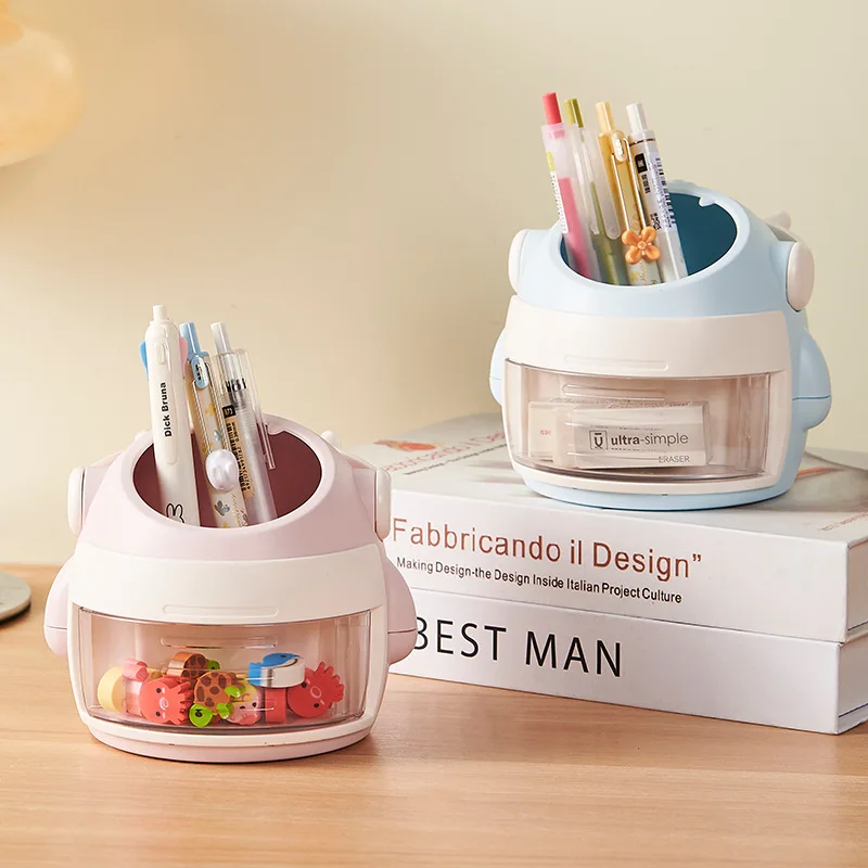 데스크탑 크리 에이 티브 펜 컨테이너 만화 디자인 감각 홈 오피스 학생 펜 버킷 편지지 주최자