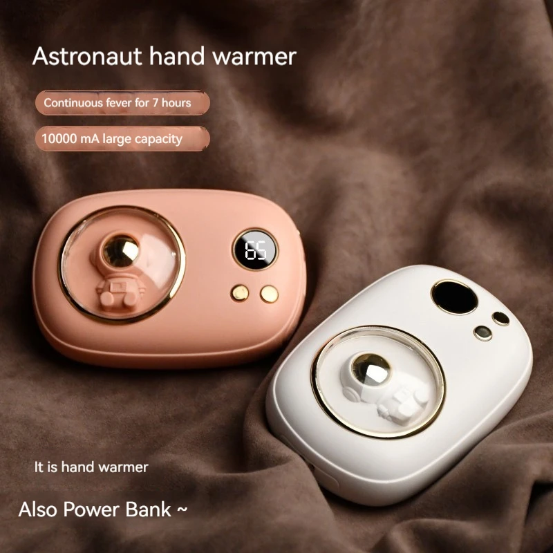 2024 New Winter Mini Space Number Display Warm Hand Treasure 10000 mA Warm Hand Treasure 2-in-1 Warm Hand Treasure Charging