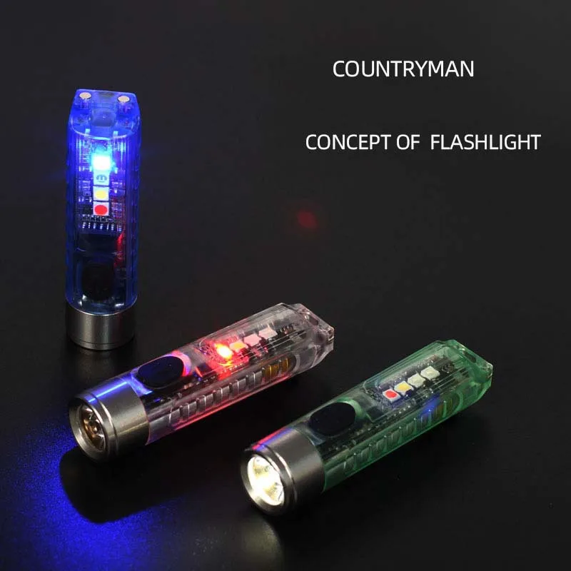 TUNENGE Multifunction S11 Mini Flash Lamp for Key Chain Magnetic Warning Flashlight with USB C Charging Waterproof in life