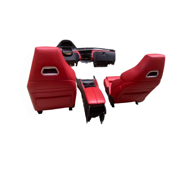 High-quality X5M Red Seats, X5M F85 Interior, Front and Rear Seats, Door Panels, Dashboard, Saddle