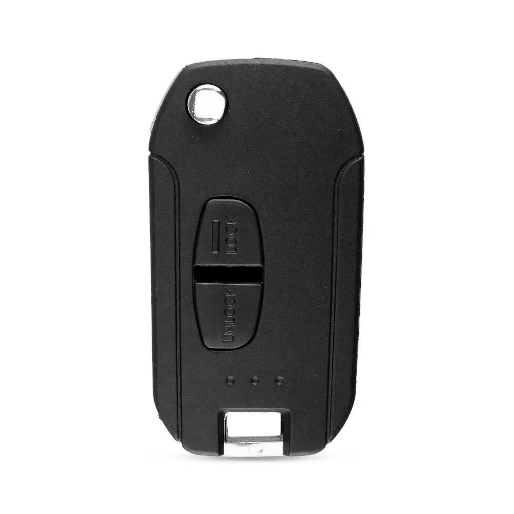 KEYYOU-carcasa de llave en blanco modificada para Mitsubishi Lancer EX Evolution Grandis Outlander, cubierta de mando, hoja izquierda plegable