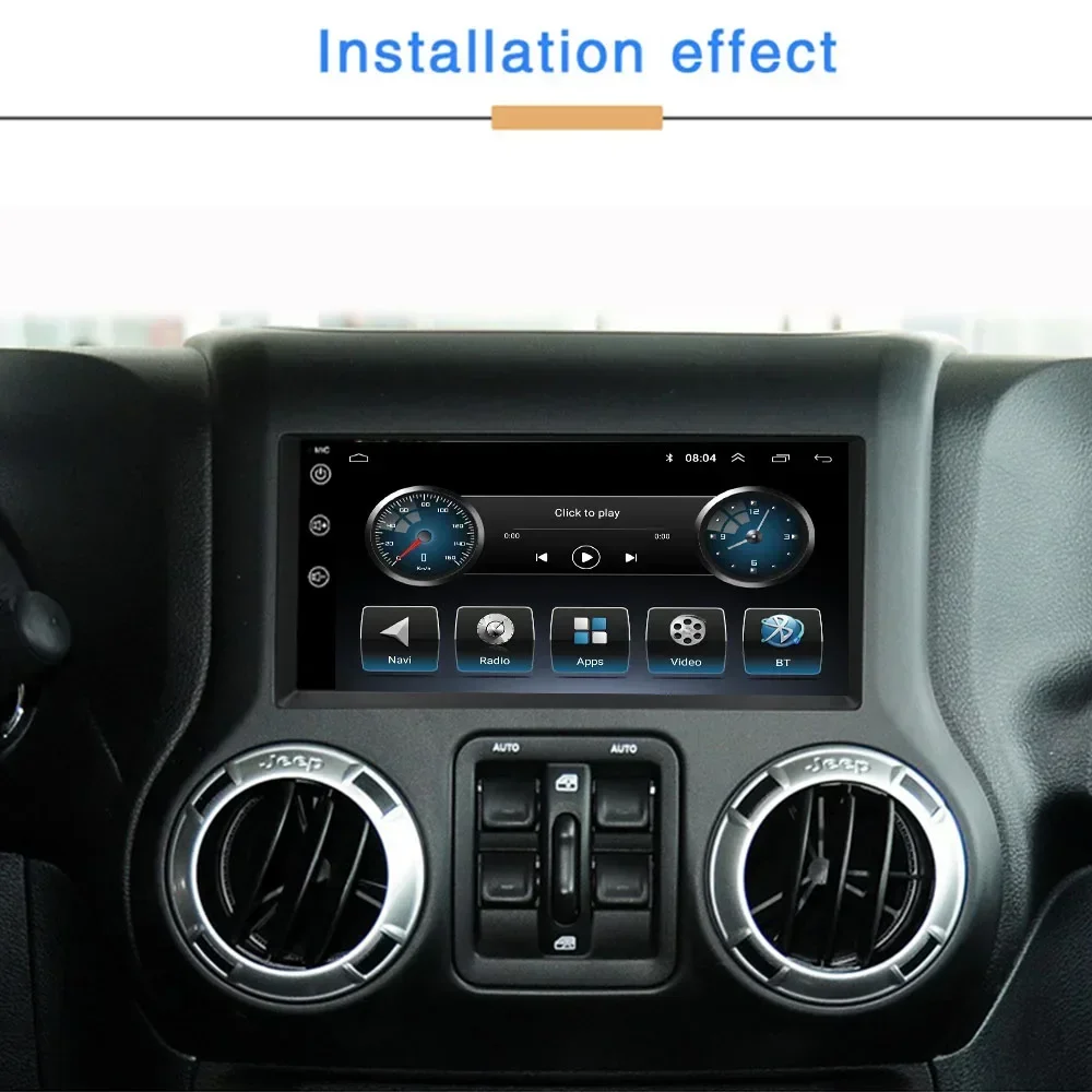 Carplay DSP 2 din Android 16.0 8GB RAM 128GB Car DVD Player GPS autoradio For Jeep Sebring Cherokee Compass Wrangler Commander