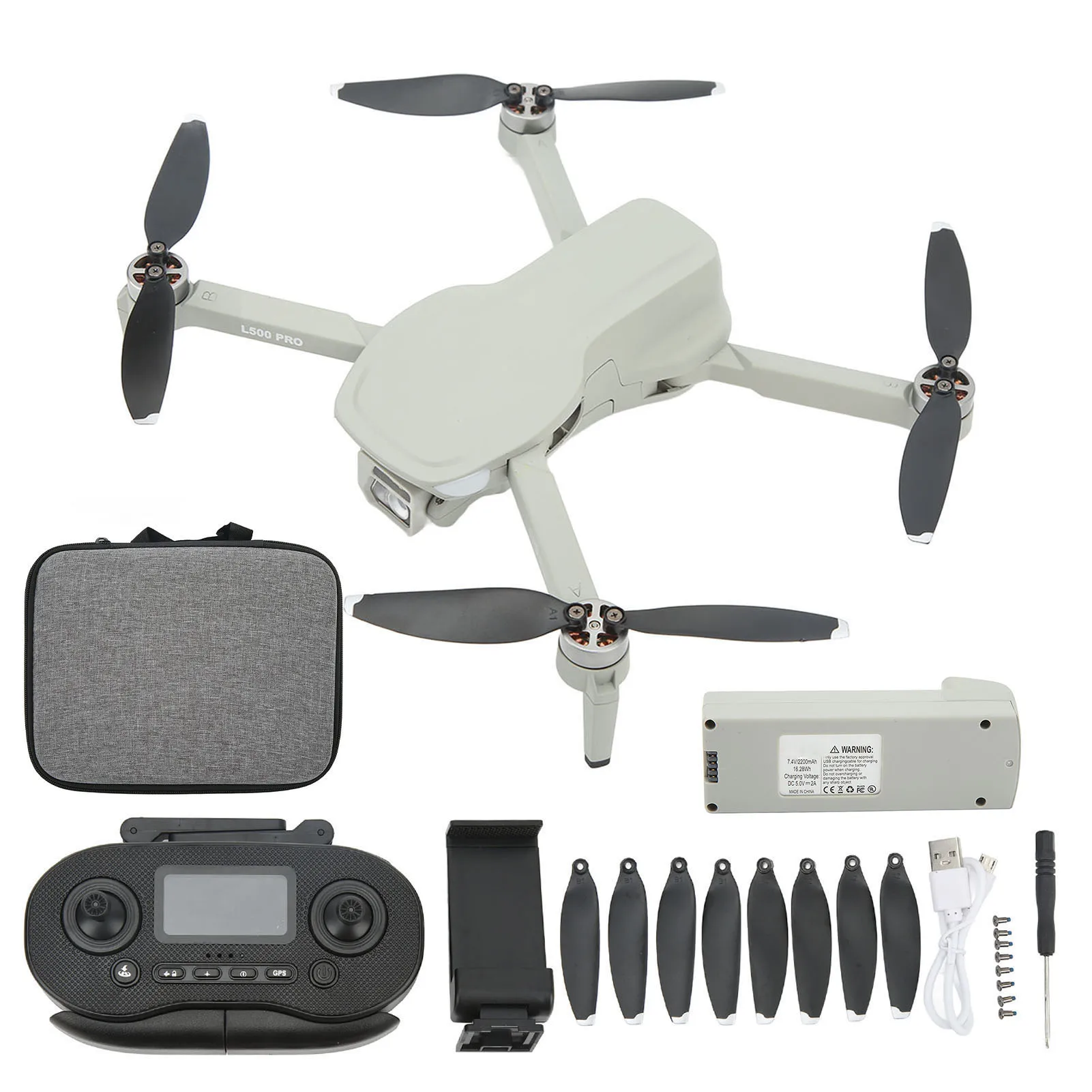 

Aerial Photography Drone L500PRO GPS Brushless Folding Drone 4K HD RC Drone Aerial Photography RC Quadcopter Gray RC Quadcopter