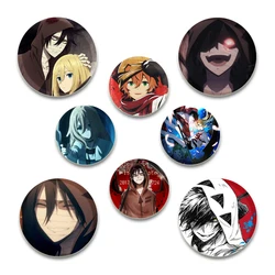 58MM Anime Game Angels of Death Cartoon Figure Brooches Cosplay Exquisit Badge for Collar Backpack Accessory Handmade Enamel Pin