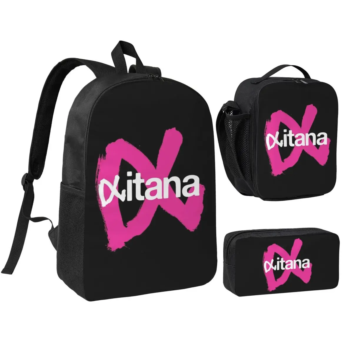

Beauty Aitana Spanish Singer Backpack Boys Girls BookBag School Bag Shoulder Bags 3ps Insulated Lunch Bag Pencil Case