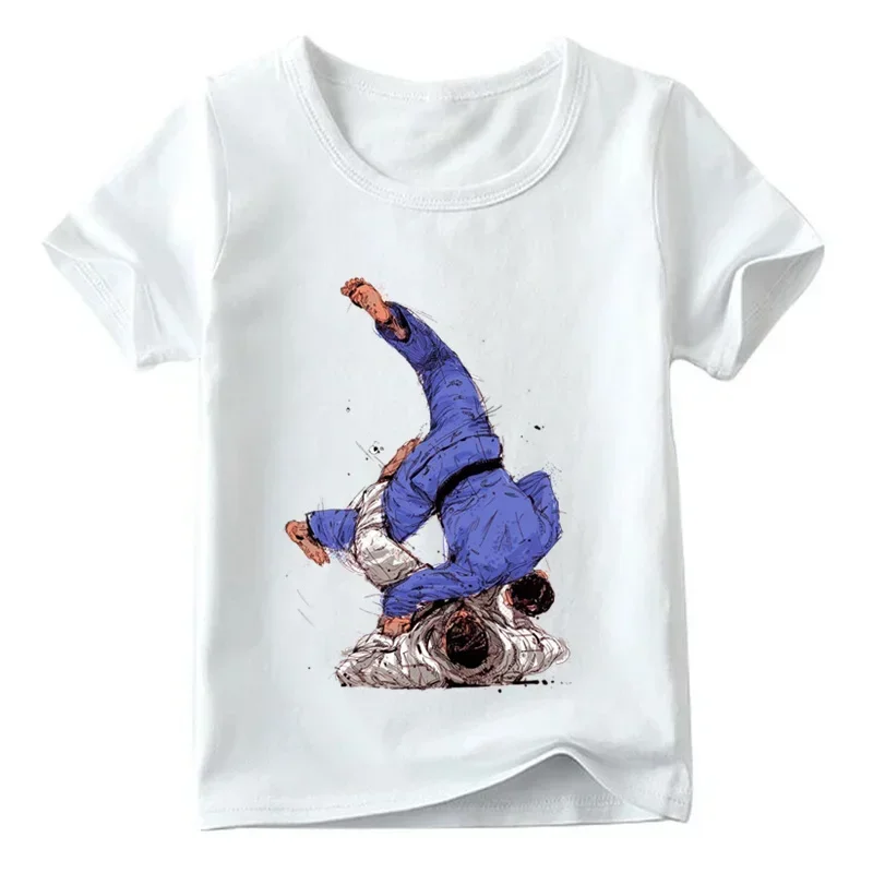 Karate Jiu-jitsu T Shirts Hot Sale Judo Print T Shirt Summer Fashion Boys Girls Tops  Classic Casual Streetwear Camisetas