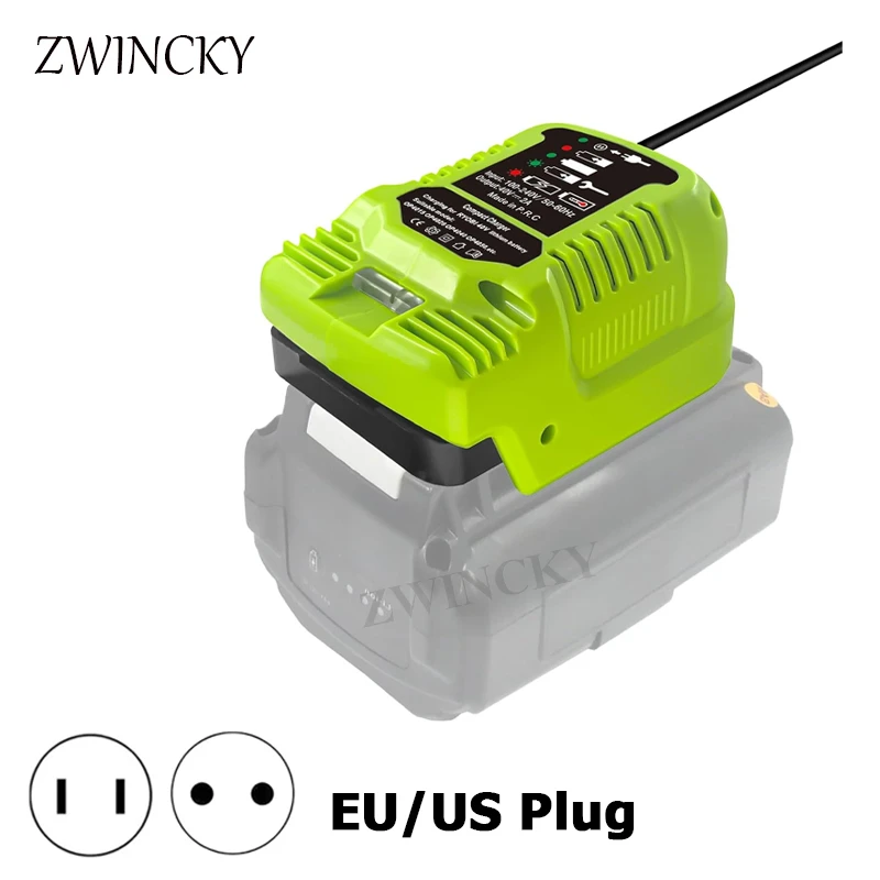 Mini Charger For Ryobi 40V Lithium Battery Charger OP4040 OP4050 OP4050A OP40601 OP4026 OP4015 OP4030 Fast Charger EU/US Plug