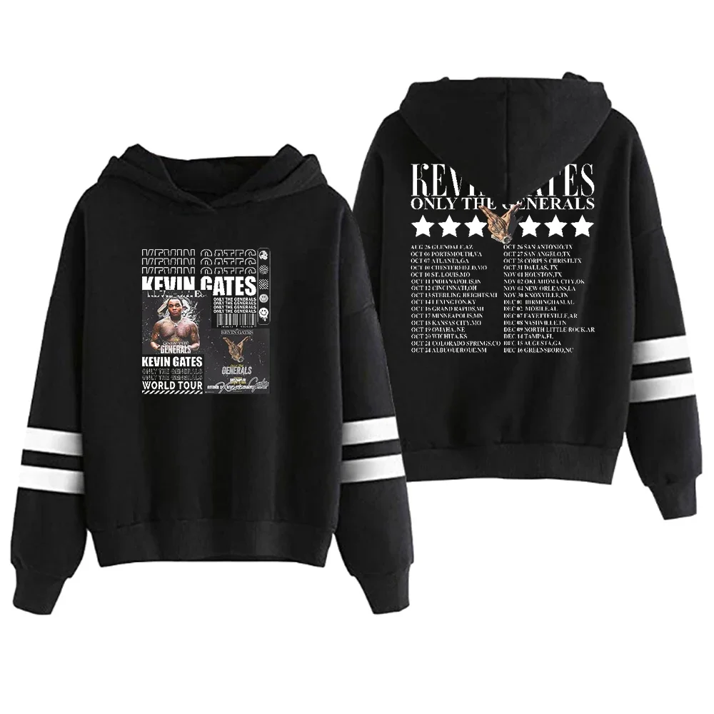 Kevin Gates Only The Generals Tour Oversized Hoodie Women Men Harajuku Sweatshirt Y2K Streetwear Hip Hop Pullover Hooded Jacket