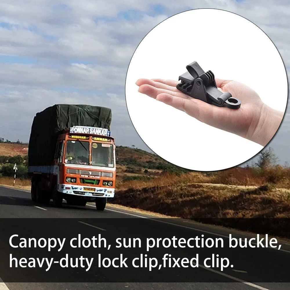 6pcs Outdoor Canopy Reinforced Tent Buckle Plastic Clip Roof Tarpaulin Truck Tarpaulin Clip Heavy Fixed Clip