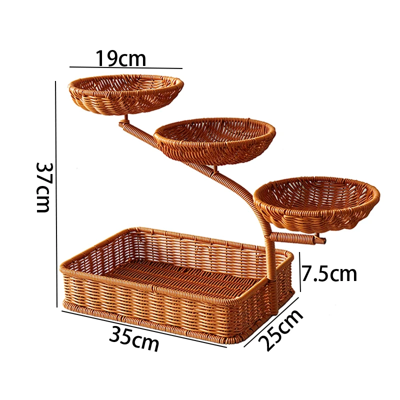 Creative Welcome Pine Cone Fruit Rack Multi-layer Fruit Basket Chinese Style Living Room Display Snacks Candy Dried Fruit Tray