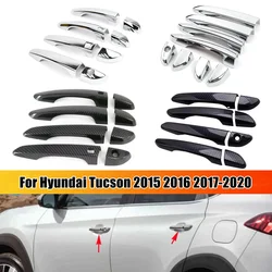 For Hyundai Tucson 2015 2016 2017 2018 2019 2020 Car Exterior Door Handle Cover Sticker Moulding Trim Protective Accessories