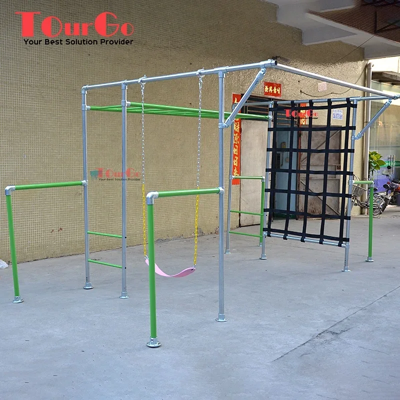 

Backyard Monkey Bars Indoor Gym Equipment Ninja Warrior Rope Obstacle Course Kit for Kids