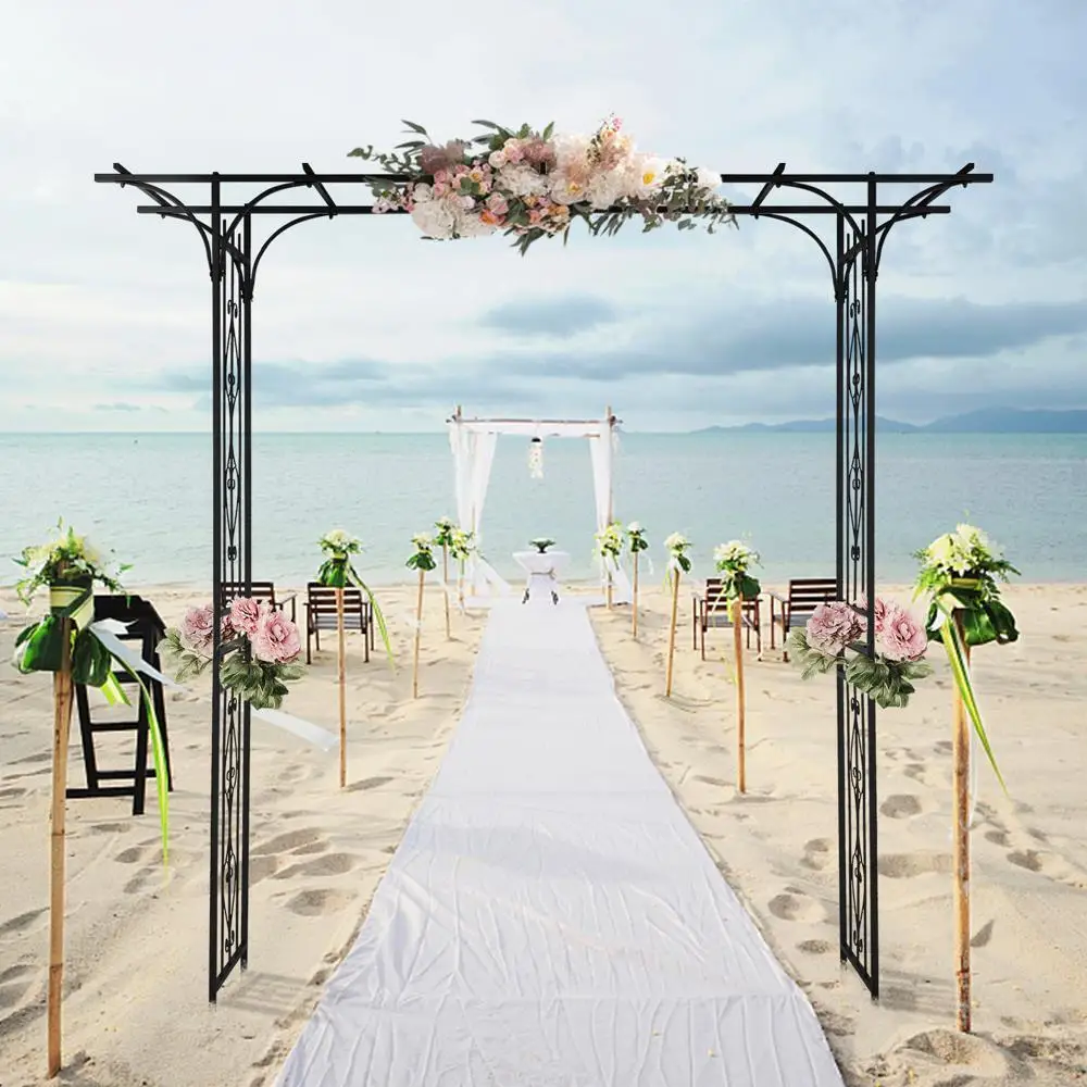 

Wedding Arch Garden Arbor Metal Garden Arch Trellis for Climbing Plant Party