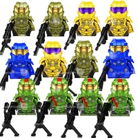 Hot movie Game character Halo Warrior building block army soldier children's brick toy assembly DIY block collection gift