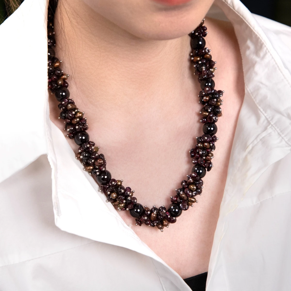 ヴィンテージストーンネックレス,豪華な磁気アトラクション,ファッションウェア