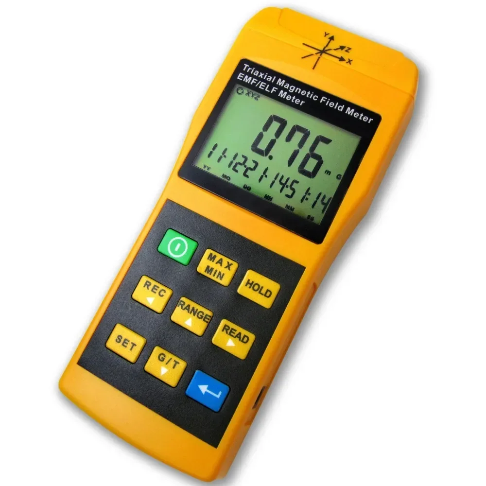 20253-Axis Gauss EMF ELF Meter Detector, Electromagnetic Field Radiation Intensity 20/ 200/ 2000 mG & uT for Microwave Computer